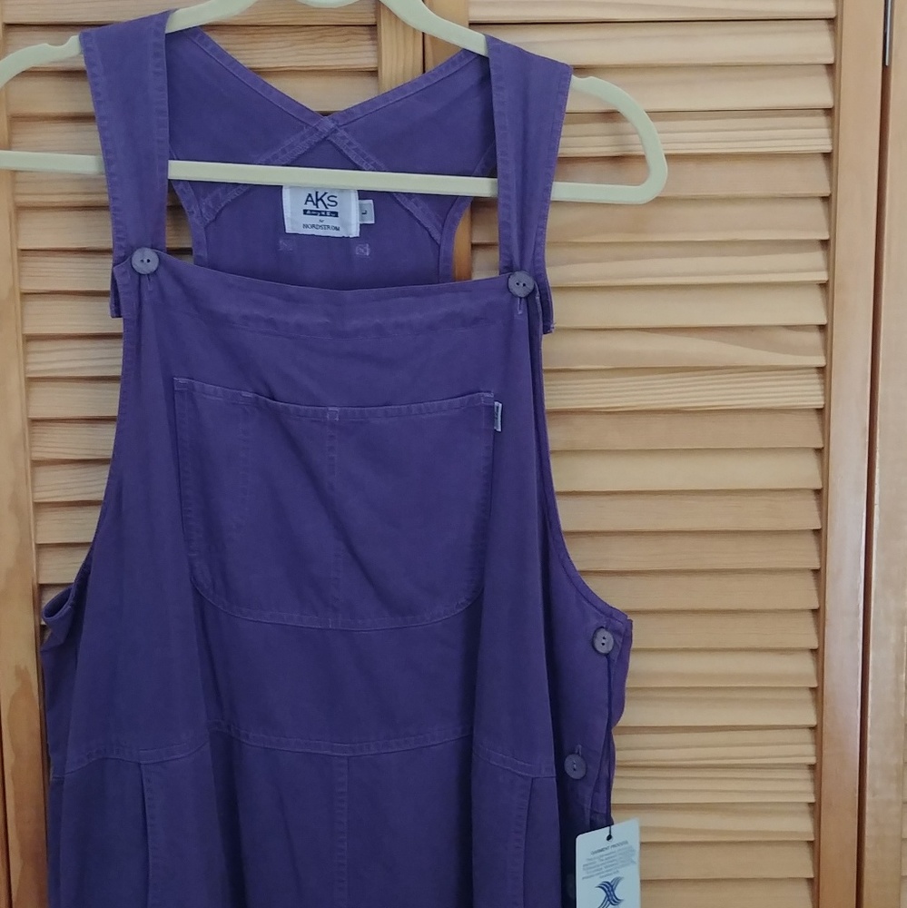 AKS for Nordstrom bib style maxi dress
